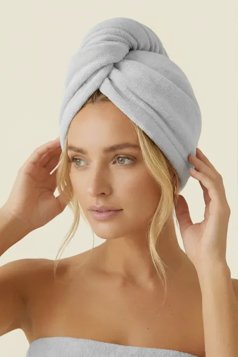 Turban Ręcznik Do Włosów ACTIVE Szary