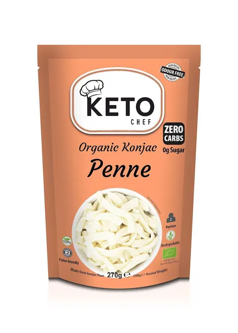 Makaron Konjac Penne Bezglutenowe BIO 270 g Keto Chef