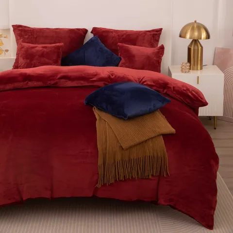 Pościel Polarowa z Mikrofibry COZY Bordowy