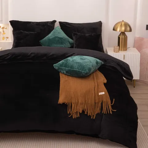 Pościel Polarowa z Mikrofibry COZY Czarny