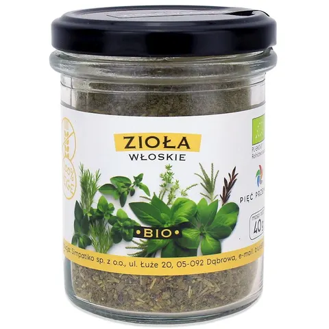 Zioła Włoskie Bezglutenowe BIO 40 g Pięć Przemian