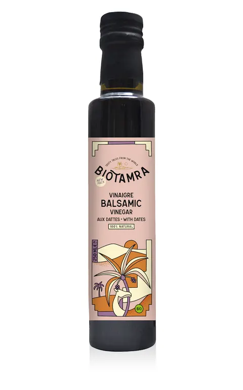 Ocet Balsamiczny Daktylowy Bez Dodatku Cukrów BIO 250 ml Biotamra