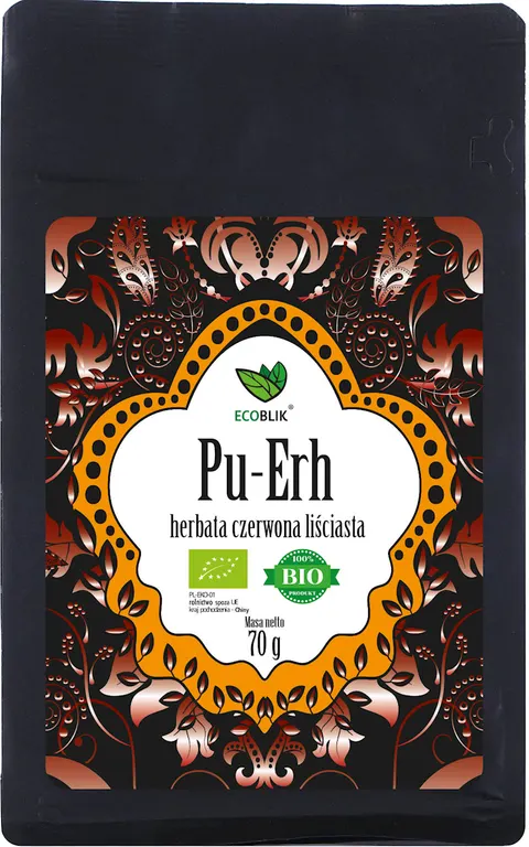 Herbata Czerwona Liściasta Pu Erh BIO 70 g Ecoblik