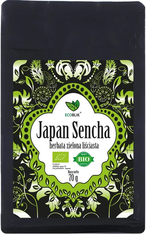 Herbata Zielona Liściasta Sencha Japońska BIO 70 g Ecoblik