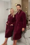 Bawełniany Szlafrok Hotelowy Frotte 450 Bordowy