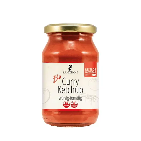 Ketchup Curry Bezglutenowy BIO 250 ml Sanchon