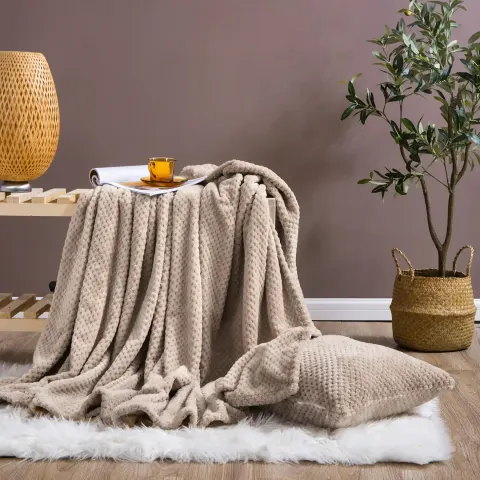 Koc Z Mikrofibry MONTE Taupe