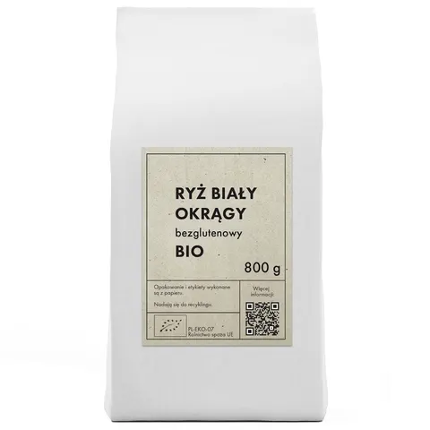 Ryż Biały Okrągły Bezglutenowy BIO 800 g The Planet