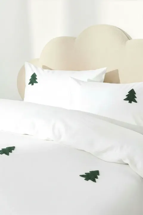 Świąteczna Pościel w Choinki CUTY Christmas Tree Biały