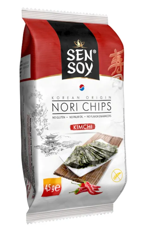Chipsy Nori Kimchi Bezglutenowe 4,5 g Sen Soy