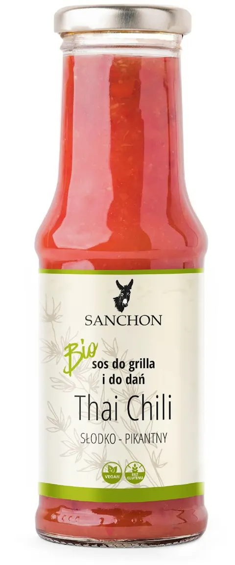 Sos Wegański Thai Chili Bezglutenowy BIO 210 ml Sanchon