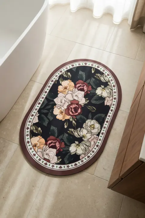 Dywanik Uniwersalny Dekoracyjny FLORAL Dark
