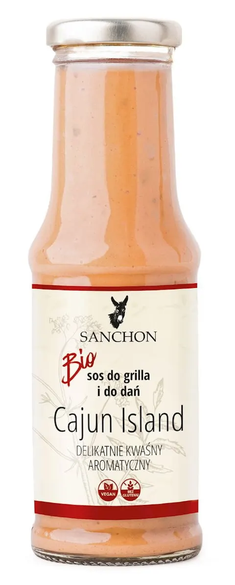 Sos Cajun Island Bezglutenowy BIO 210 ml Sanchon