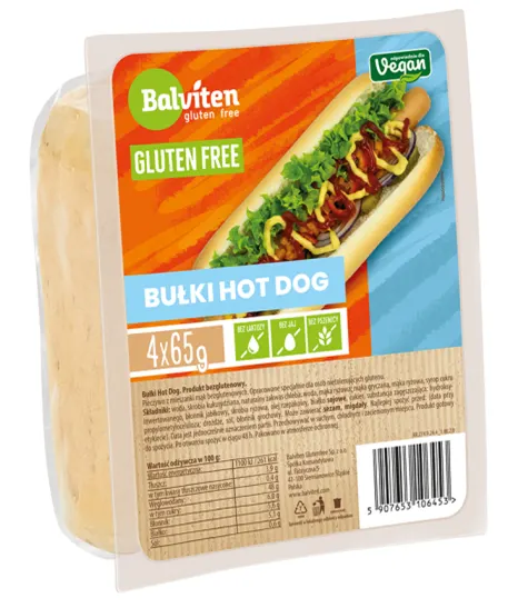 Bułki do Hot Dogów Bezglutenowe 4 szt 260 g Balviten
