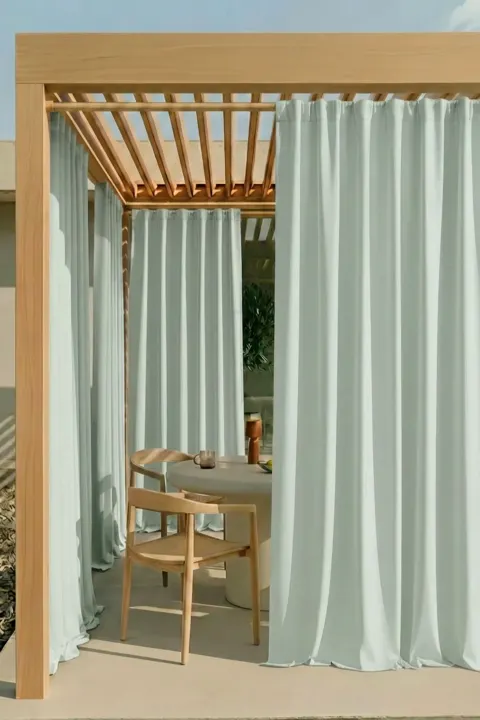 Zasłona Tarasowa Wodoodporna na Taśmie GAIA Szałwiowy