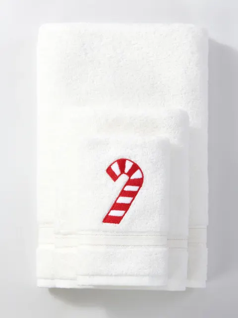 Świąteczny Ręcznik Bawełniany CANDYCANE Biały
