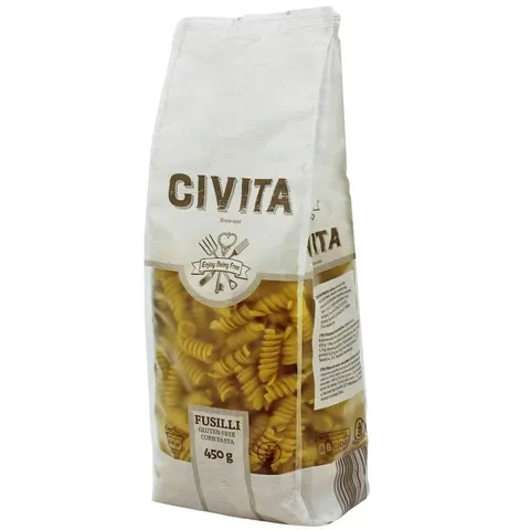 Makaron Kukurydziany Świderki Bezglutenowy 450 g Civita