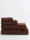 Ręcznik Bawełniany LOREN z Aksamitną Bordiurą 550g/m2 Brązowy