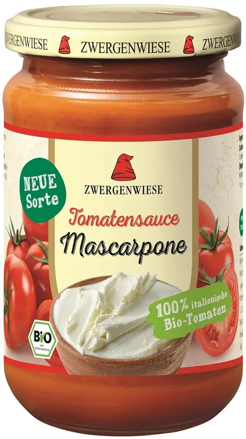 Sos Pomidorowy z Mascarpone Bezglutenowy BIO 340 ml Zwergenwiese