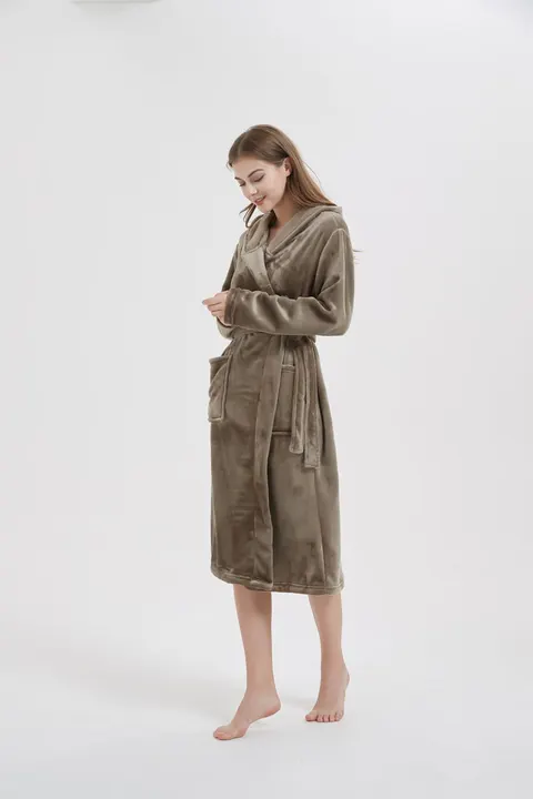 Szlafrok L/XL - OUTLET Brązowy