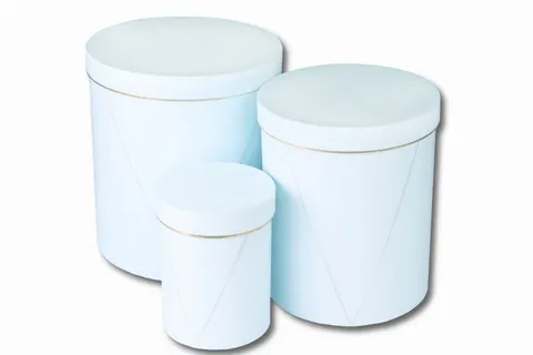 ekskluzywne pudełko okrągłe flower box cm Błękitny