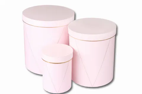 ekskluzywne pudełko okrągłe flower box cm Różowy