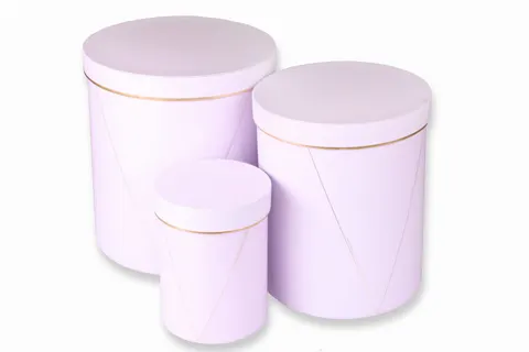 ekskluzywne pudełko okrągłe flower box cm Fioletowy