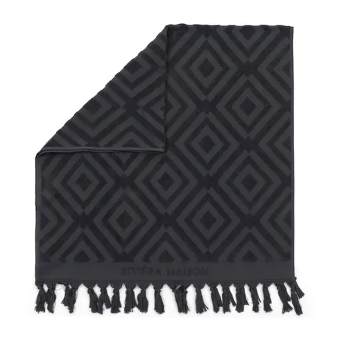 Ręcznik kąpielowy RM Chic Riviera Maison antracyt 140x70