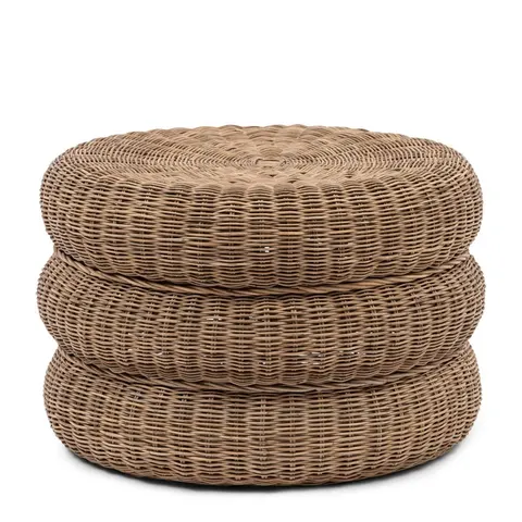 Puf Rustic Rattan Macaron Footstol Riviera Maison