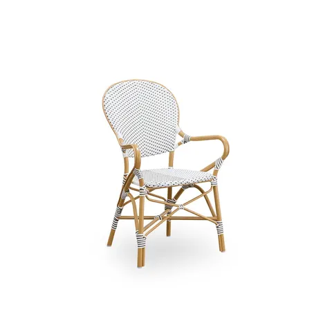 Fotel Isabell Exterior Dining Armchair Sika Design White/ cappuchino dot almond
