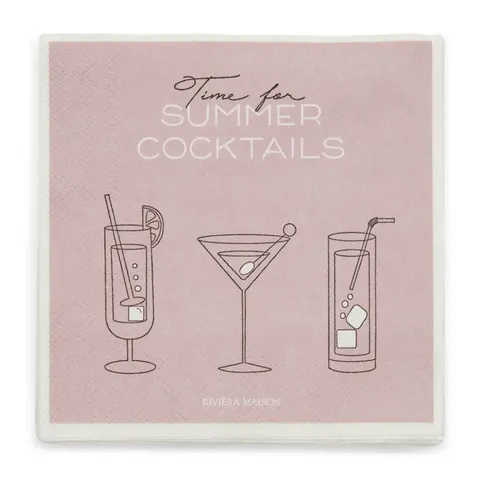 Papierowe serwetki Summer Coctails Riviera Maison