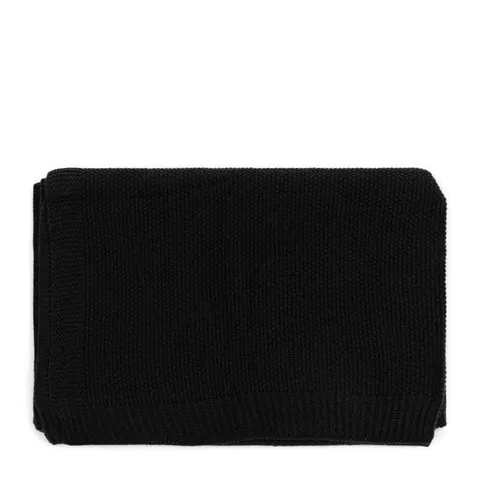 Pled Knit Throw Black Riviera Maison 170x130