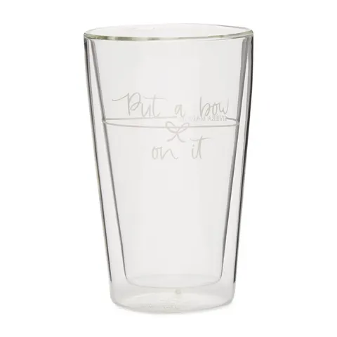 Szklanka Put a Bow on it Double Wall Glass L Riviera Maison