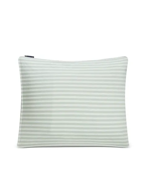 Poszewka na poduszkę Green/White Striped Cotton Poplin Lexington 50x60