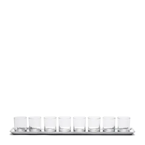 Świecznik RM Tray Silver 8 Pieces Riviera Maison