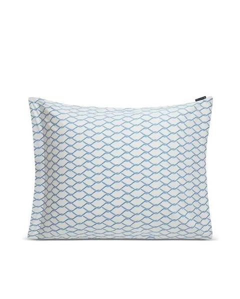 Poszewka na poduszkę White/Blue Rope Printed Cotton Poplin Lexington 50x60