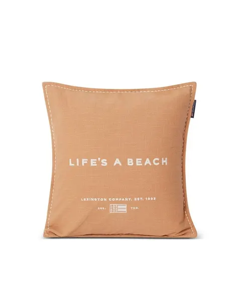 Poszewka Life´S A Beach Embroidered Cotton Lexington 50x50