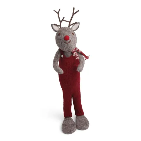 Big Grey Rudolf with Red Pants Heart Gry & Sif
