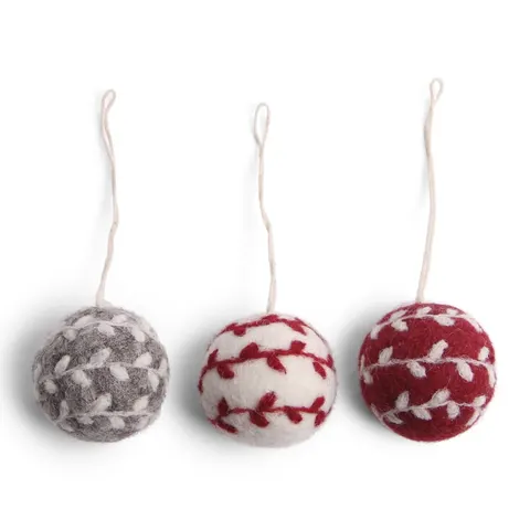 Bombki Ball Ornaments Gry & Sif 3szt.