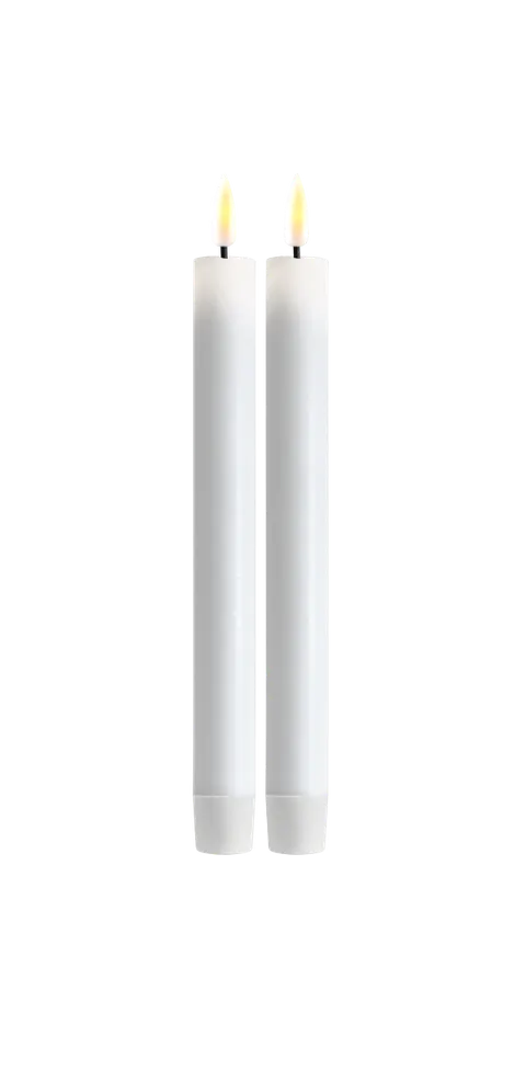 Świeca Biała Dinner LED D: 2,2x 24cm 2szt.