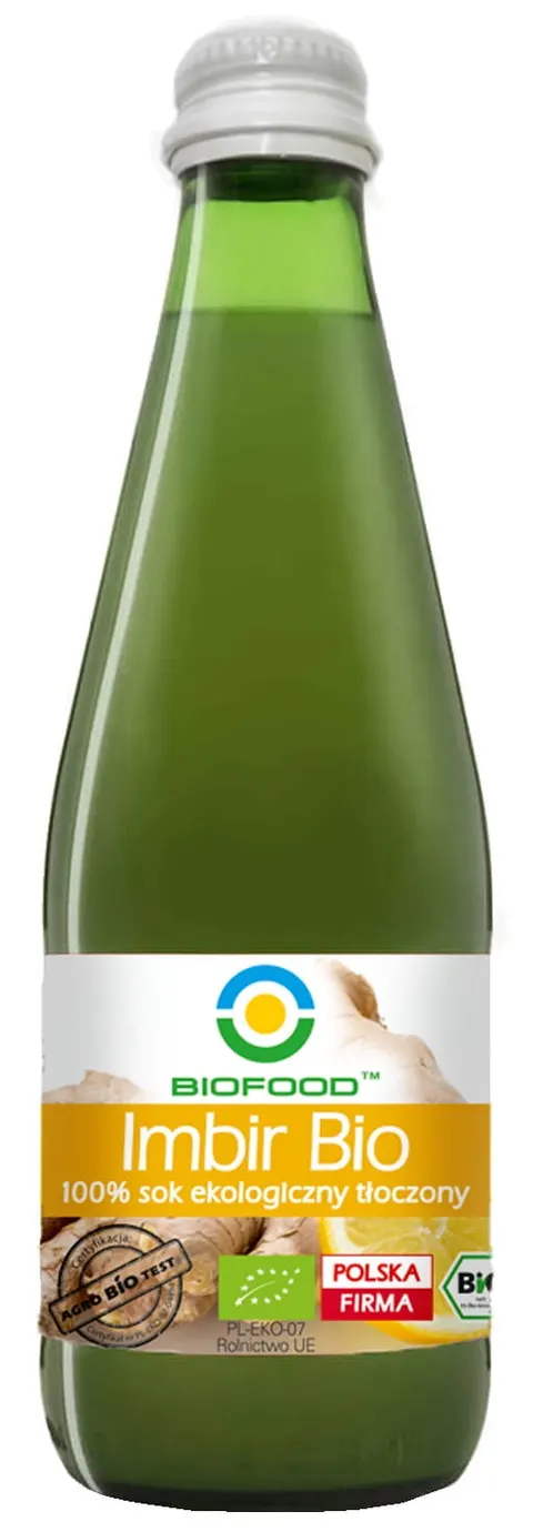 Sok z Imbiru NFC Bezglutenowy BIO 300 ml Biofood