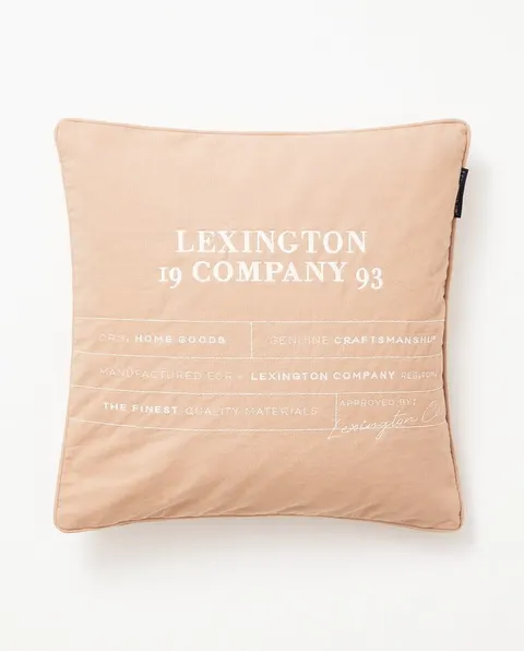 Poszewka Logo Canvas Pillow Cover In Cotton Lexington 50x50