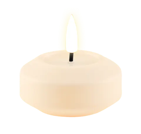 Świeca Delikatny Beż Pływająca D: 6,1x 5,5cm 2szt.