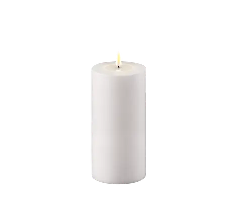 Świeca Biała LED Block D: 10x 20cm Outdoor