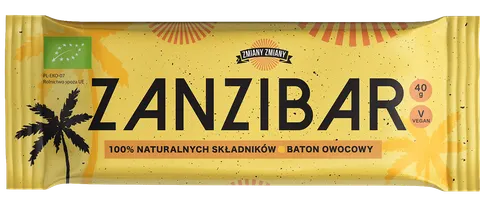 Baton Owocowy Zanzibar Bezglutenowy BIO 40 g Zmiany