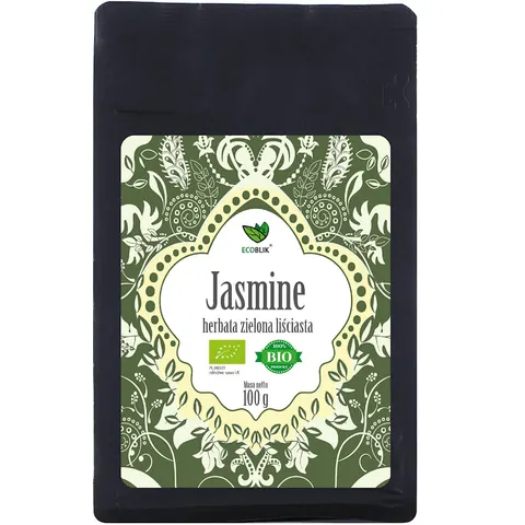 Herbata Zielona Liściasta Jaśminowa BIO 100 g Ecoblik