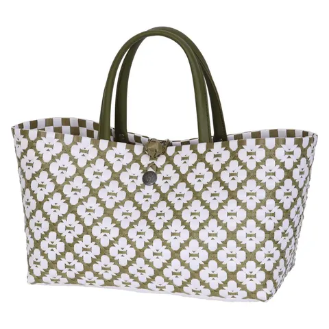 Torba na zakupy Mini Motif Bag Handed By olive with white pattern S
