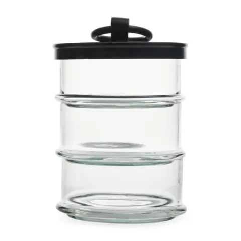 Pojemnik Cordoba Triple Storage Jar Riviera Maison czarny
