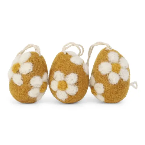 Eggs Yellow Flowers Gry & Sif 3szt.