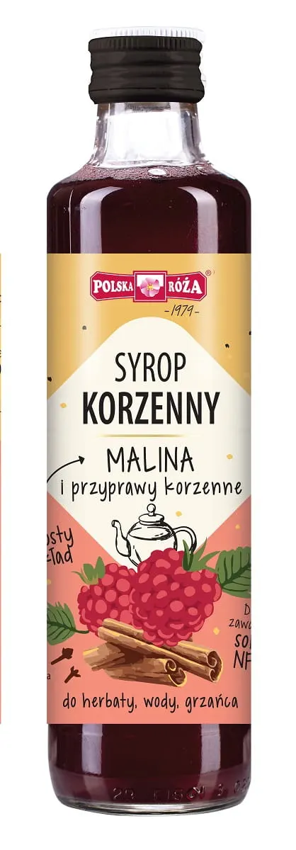 Syrop Korzenny z Malinami 250 ml Polska Róża